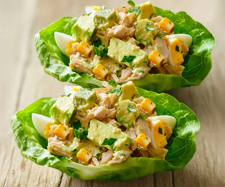 🥑 Coupelles de laitue au thon, avocat et œufs durs : fraîcheur express en 15 minutes !