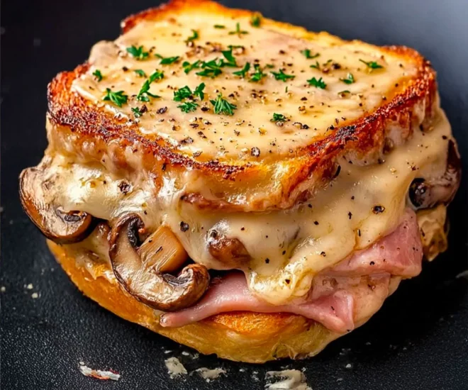 Croque Forestier Ultra Fondant : jambon, champignons & fromage coulant