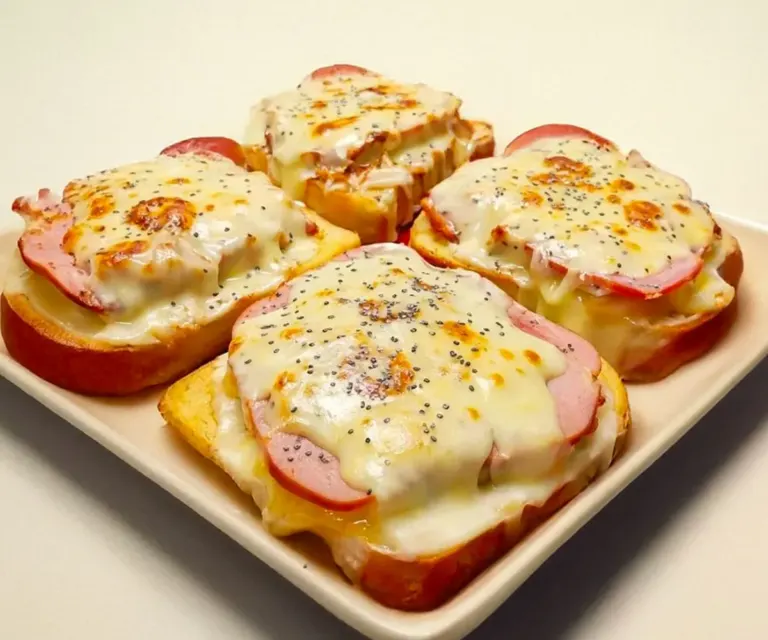 🥪 Croque-Monsieur Gratiné aux Lardons et Fromage