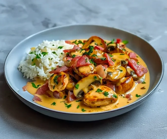 Émincés de Poulet à la Moutarde et Champignons 🍗🍄