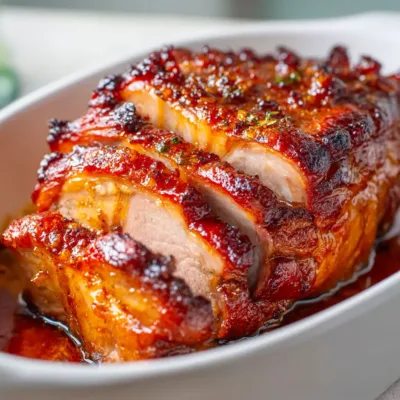 Filet de Porc Caramélisé au Miel et Herbes