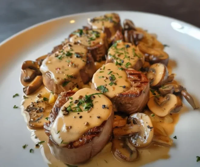 Filet Mignon de Porc à la Sauce Crémeuse aux Champignons