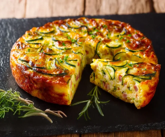 🥒 Frittata Courgettes & Lardons Ultra Moelleuse