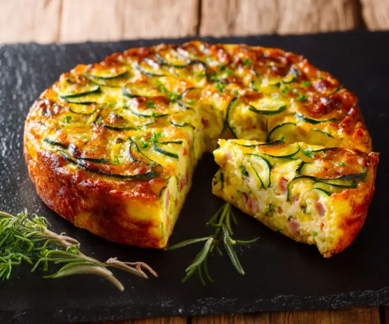 🥒 Frittata Courgettes & Lardons Ultra Moelleuse