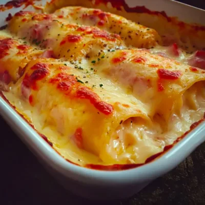 Gratin de chou-fleur au jambon ultra crémeux