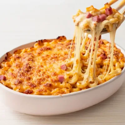 Gratin de pâtes jambon-fromage : réconfort assuré