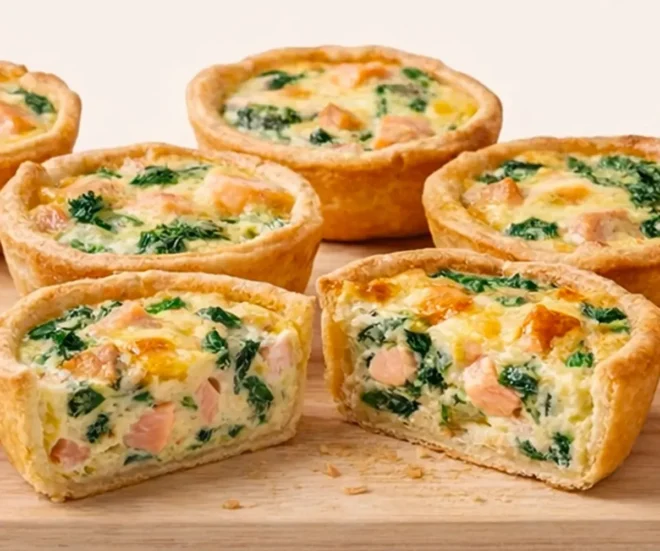 🥧 Mini quiches saumon-épinards : irrésistibles et faciles !