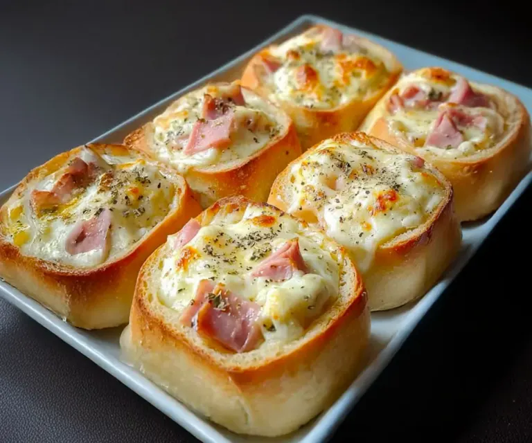 🧀 Pain Moelleux Farci au Fromage et Jambon (Style Pull-Apart)