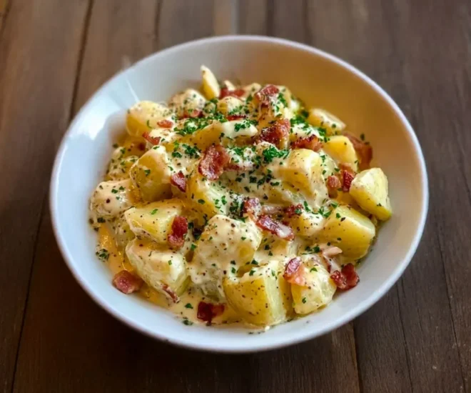 Pommes de Terre Crémeuses Façon Carbonara