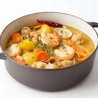 Pot-au-feu de la mer en cocotte : recette savoureuse