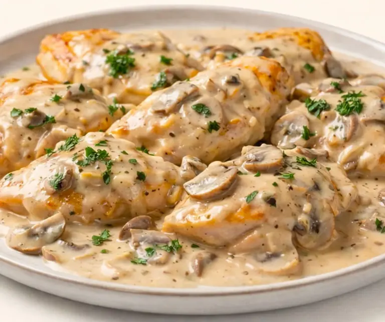🍗 Poulet à la crème et champignons — Recette onctueuse et rapide