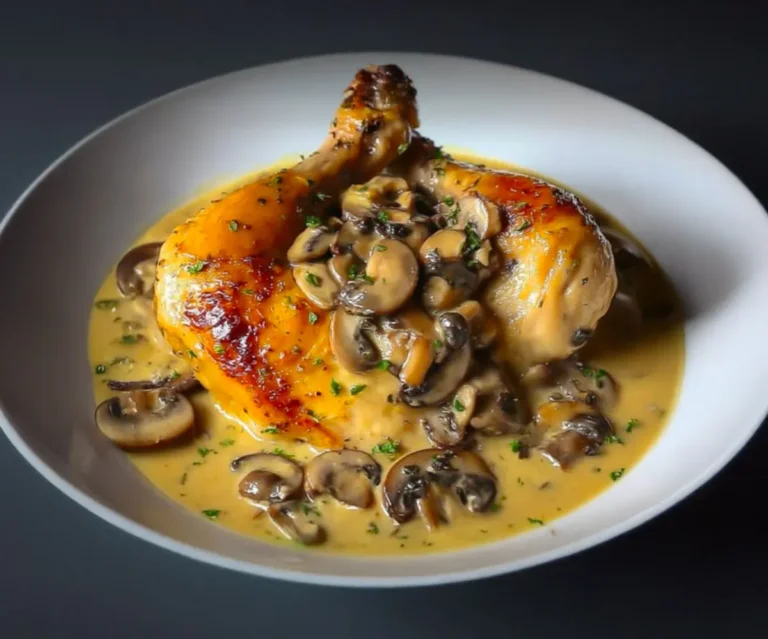 🍗 Poulet au Porto et Champignons : Une Recette Crémeuse et Savoureuse