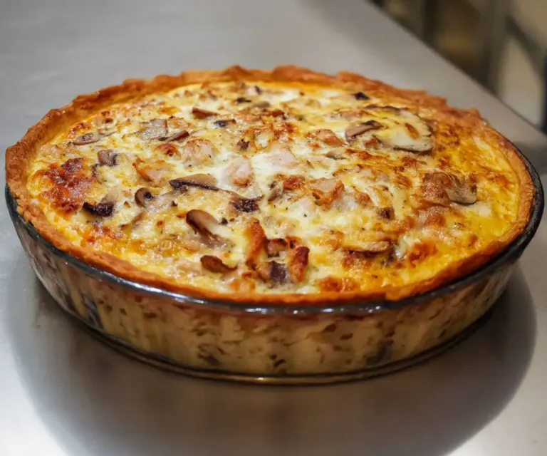 🥧 Quiche au Poulet, Champignons et Fromage : Gourmande et Réconfortante