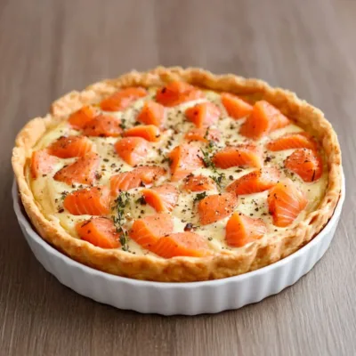 Quiche au Saumon et Boursin : Crémeuse et Savoureuse