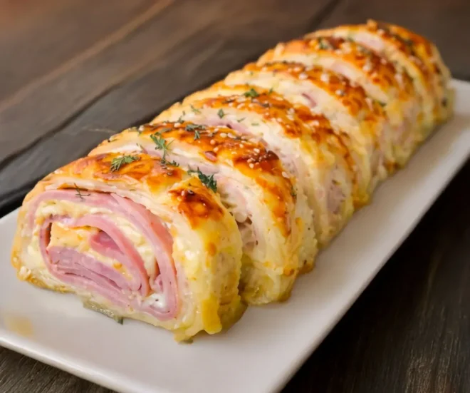 Roulé salé au jambon et fromage frais : facile et gourmand