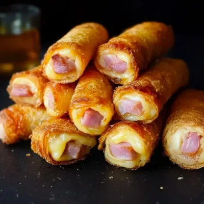Roulés de Pain de Mie au Jambon et Fromage Croustillants