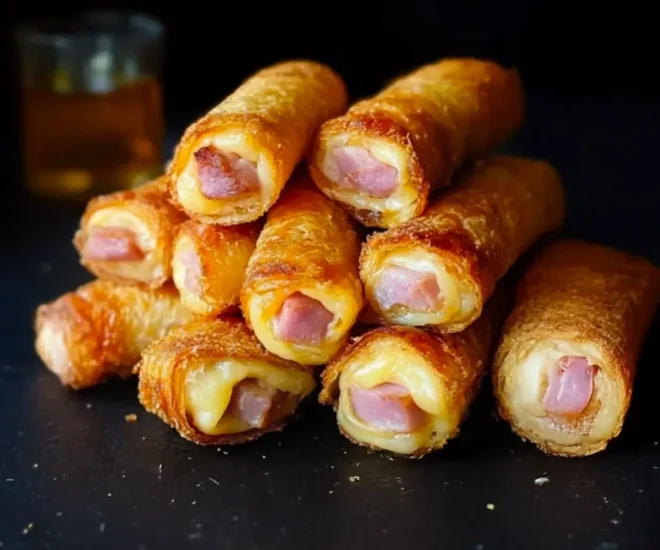 Roulés de Pain de Mie au Jambon et Fromage Croustillants