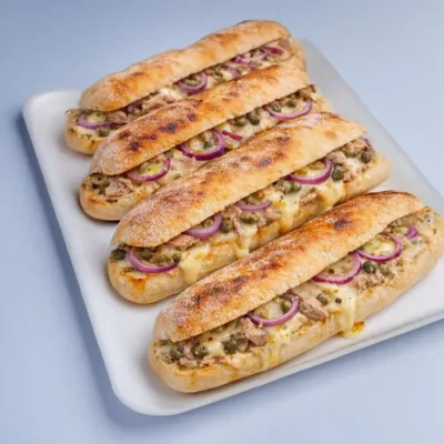 Sandwichs gratinés au thon et fromage fondant