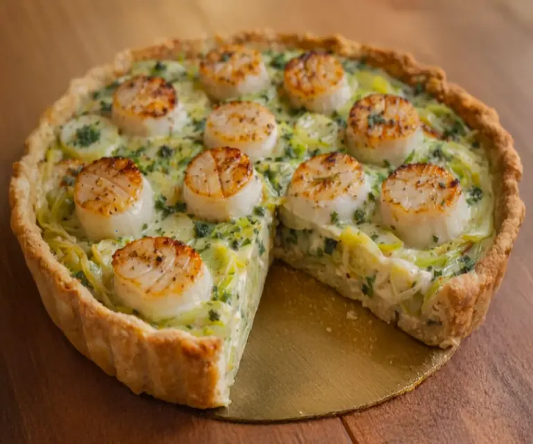 Tarte aux poireaux et noix de Saint-Jacques : la recette chic et facile qui fait toujours son effet