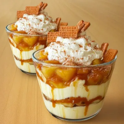 Verrines Gourmandes Pommes Caramel & Crème Vanillée