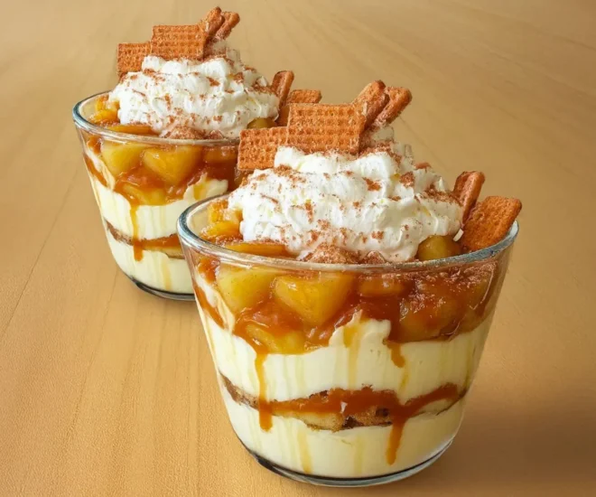 🍎 Verrines Gourmandes Pommes Caramel & Crème Vanillée