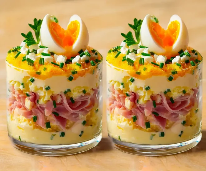 Verrines Mimosa Jambon & Œufs : une entrée fraîche et élégante