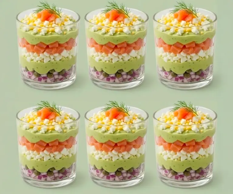 Verrines Mimosa Saumon Avocat : L’Entrée Fraîche et Élégante