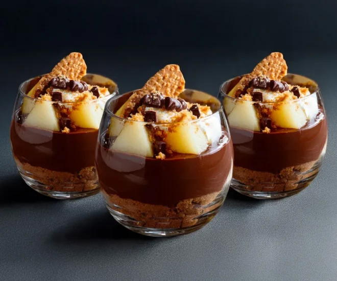 🍐 Verrines Poire, Chocolat et Spéculoos : un dessert irrésistible et rapide !