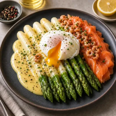 Asperges Blanches & Vertes Sauce Hollandaise