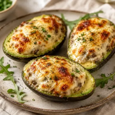 Avocats Farcis au Four Gratinés au Fromage