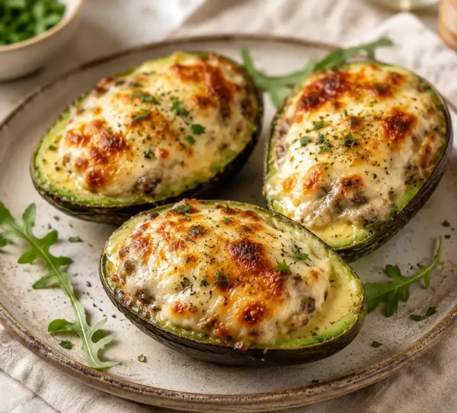 Avocats Farcis au Four, Gratinés au Fromage