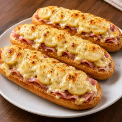 Baguettes Gratinées Jambon Fromage Faciles