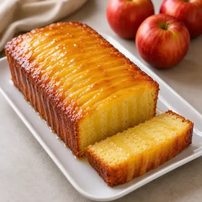 Cake Moelleux aux Pommes Caramélisées