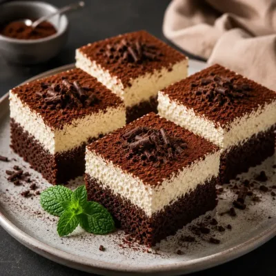 Carrés chocolat et mascarpone : irrésistibles et fondants