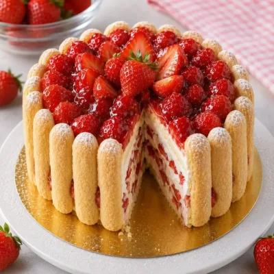 Charlotte aux Fraises Gourmande et Facile