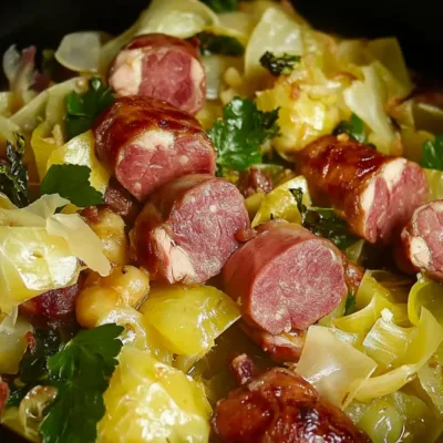 Chou Sauté aux Saucisses Fumées : Recette Réconfortante
