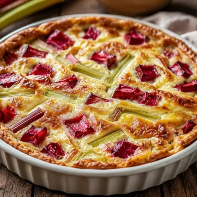 Clafoutis à la Rhubarbe Minceur : Léger et Savoureux