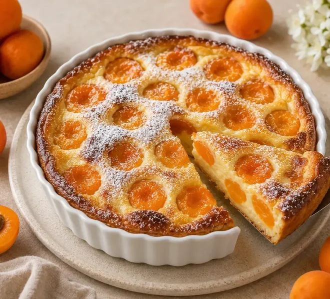 Clafoutis à l’Abricot Moelleux et Gourmand