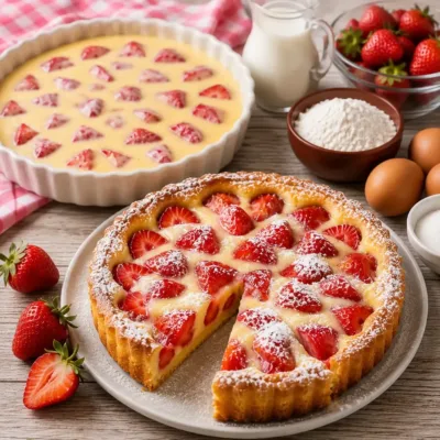 Clafoutis aux Fraises : Dessert Fruité et Fondant