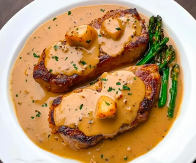 Côtelettes de Porc à la Sauce Crémeuse à la Moutarde