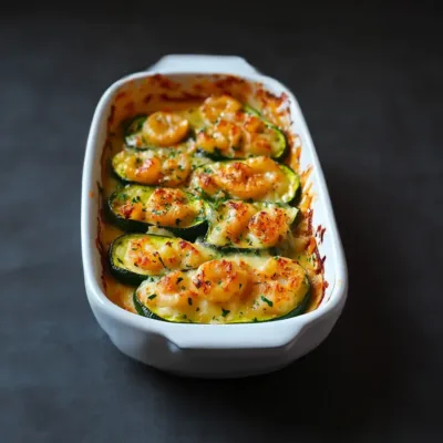 Courgettes Gratinées aux Crevettes et Fromage