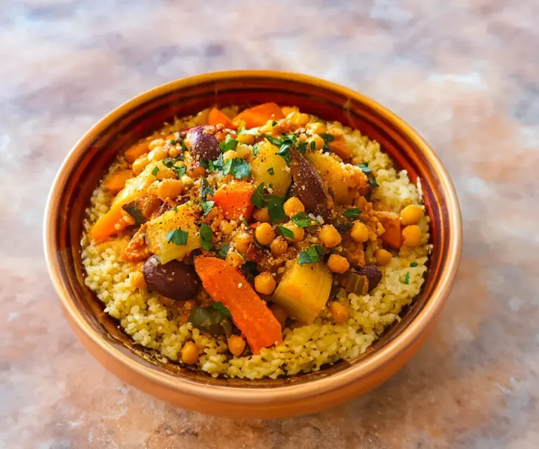Couscous Marocain Traditionnel aux Légumes et Pois Chiches