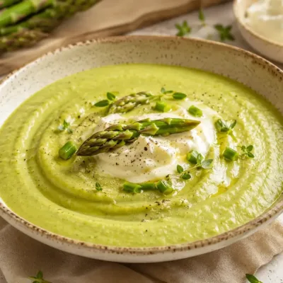 Crème d’Asperges au Mascarpone : Élégance Printanière