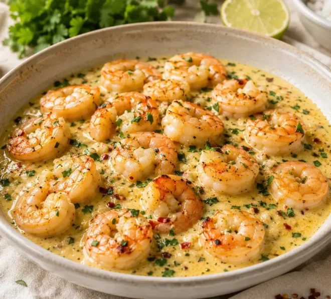 Crevettes à l’Ail et Lait de Coco : Une Recette Crémeuse et Parfumée