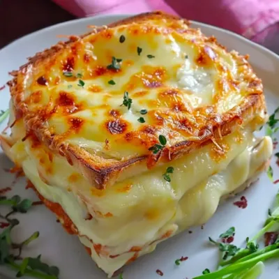 Croque-Monsieur Gratiné à la Béchamel Fondante