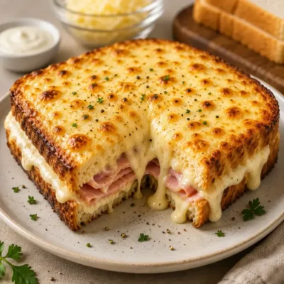 Croque-Monsieur Gratiné au Four : Recette Facile