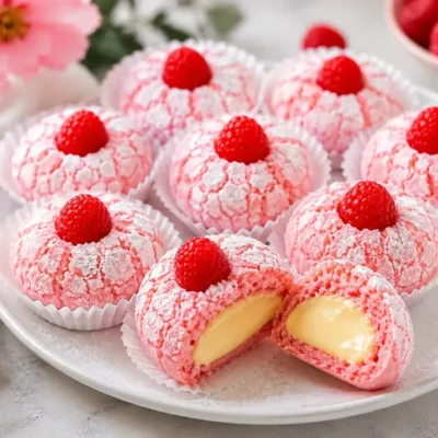 Craquelés au Flan Rose : Douceurs Élégantes