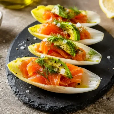 Endives Farcies au Saumon Fumé et Avocat