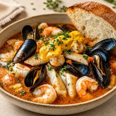 Marmite de la Mer et Sauce Rouille Crémeuse