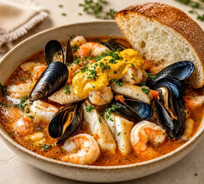 🌊 Marmite de la Mer Traditionnelle et sa Sauce Rouille Crémeuse